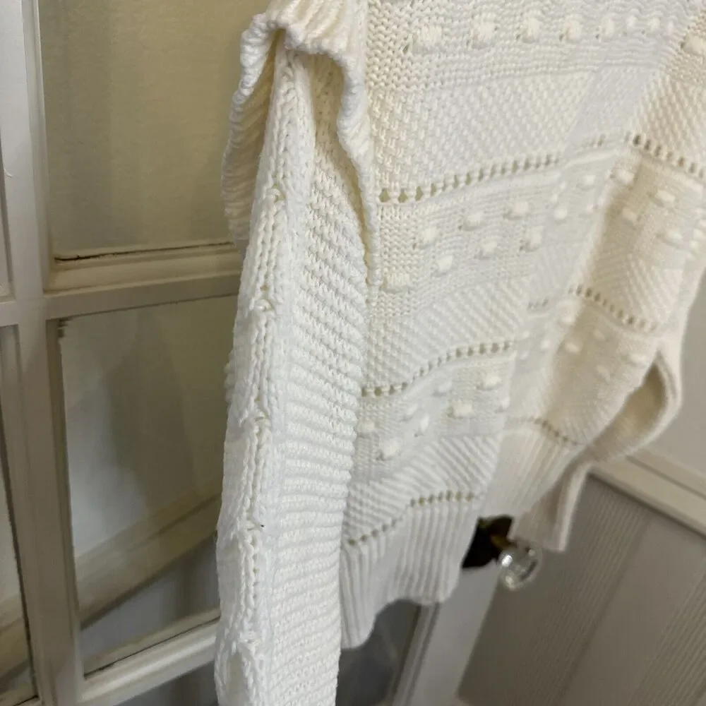 White Sweater Women's M Ana A New Approach